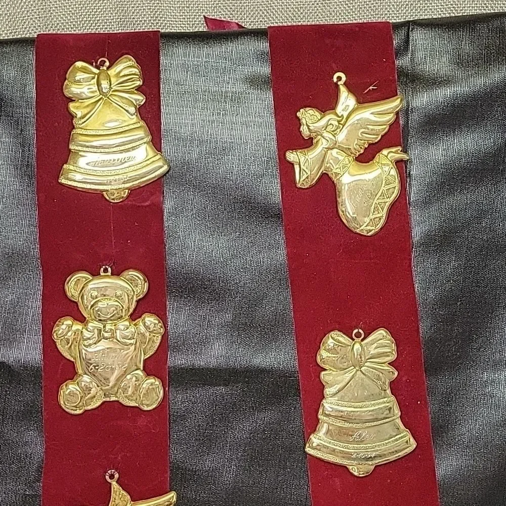 ‎Lot of 18 vintage assorted brass Christmas ornaments